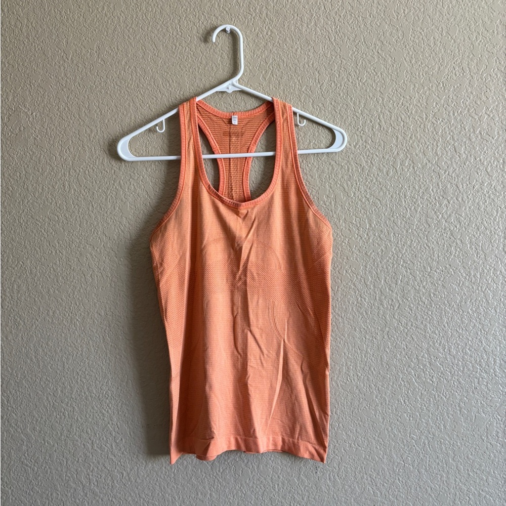 Lululemon Athletica Orange Run Inspire Tank Top Size 6